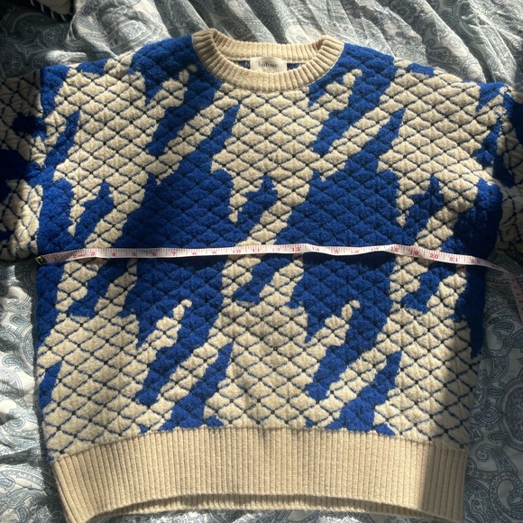 Bohme Blue and Cream pattern Sweater - Picture 4 of 5